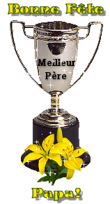 Gif animé bonne fête papa coupe meilleur papa
